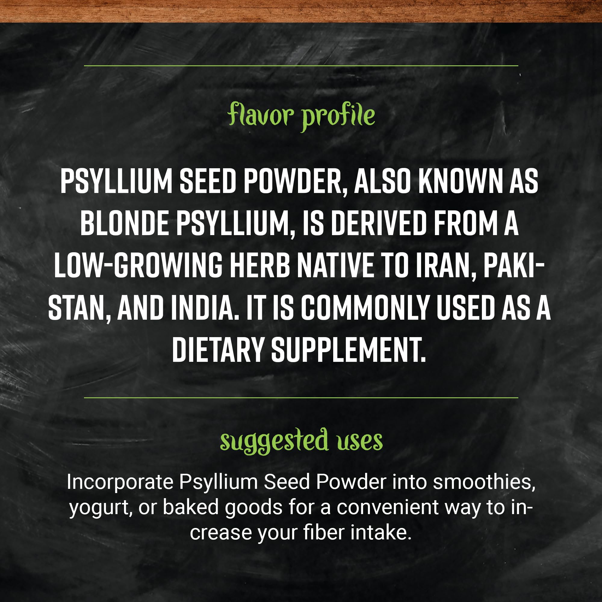 Envase reciclable de psyllium Frontier Co-op en cocina
