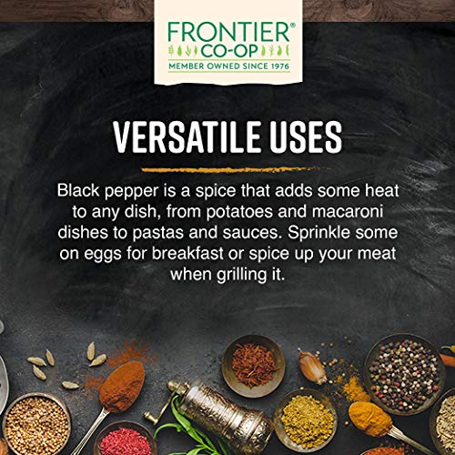 Frontier Co-op Pimienta Negra Orgánica, Aroma Intenso, Primer Plano