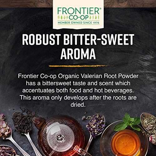 Frontier Co-op polvo de valeriana con aroma robusto para enriquecer preparaciones culinarias.