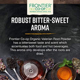 Frontier Co-op polvo de valeriana con aroma robusto para enriquecer preparaciones culinarias.