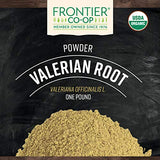Frontier Co-op polvo de valeriana en taza de té, perfecto para una infusión relajante.