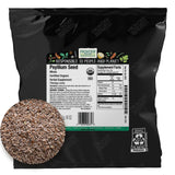 Frontier Co-op semilla psyllium orgánica entera en bolsa de 1 libra para fibra diaria.