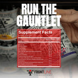 Usuario veterano usando Gauntlet, respaldo de FRONTLINE FORMULATIONS.