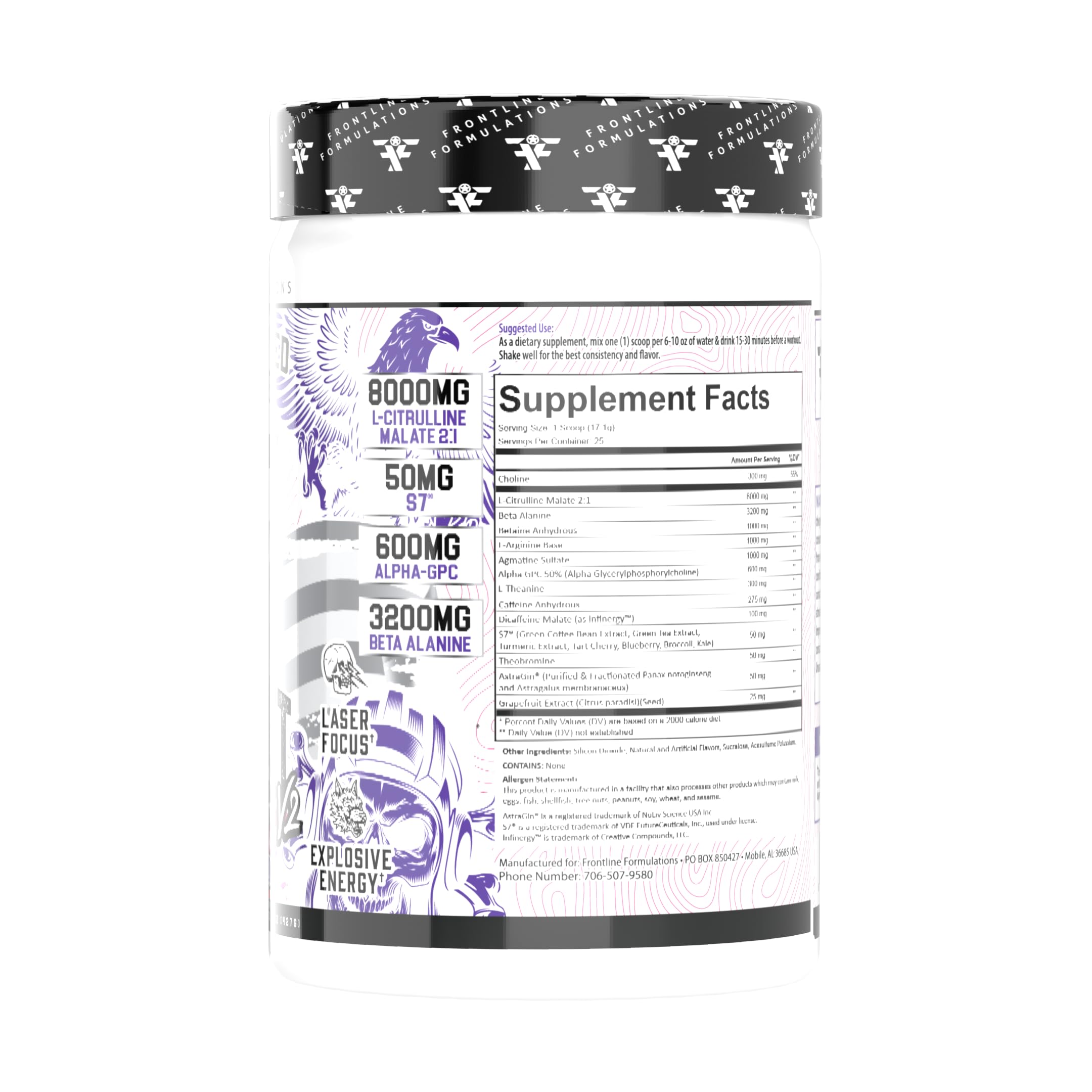 Etiqueta Gauntlet con sabor grape-watermelon, ideal para entrenamientos consistentes.