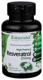 Fruitrients Emerald Labs Resveratrol: cápsulas vegetales para salud celular diaria.