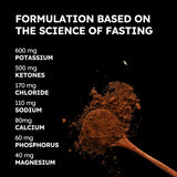 FSTN Chocolate Electrolytes se disuelve en agua caliente para una experiencia de ayuno suave.