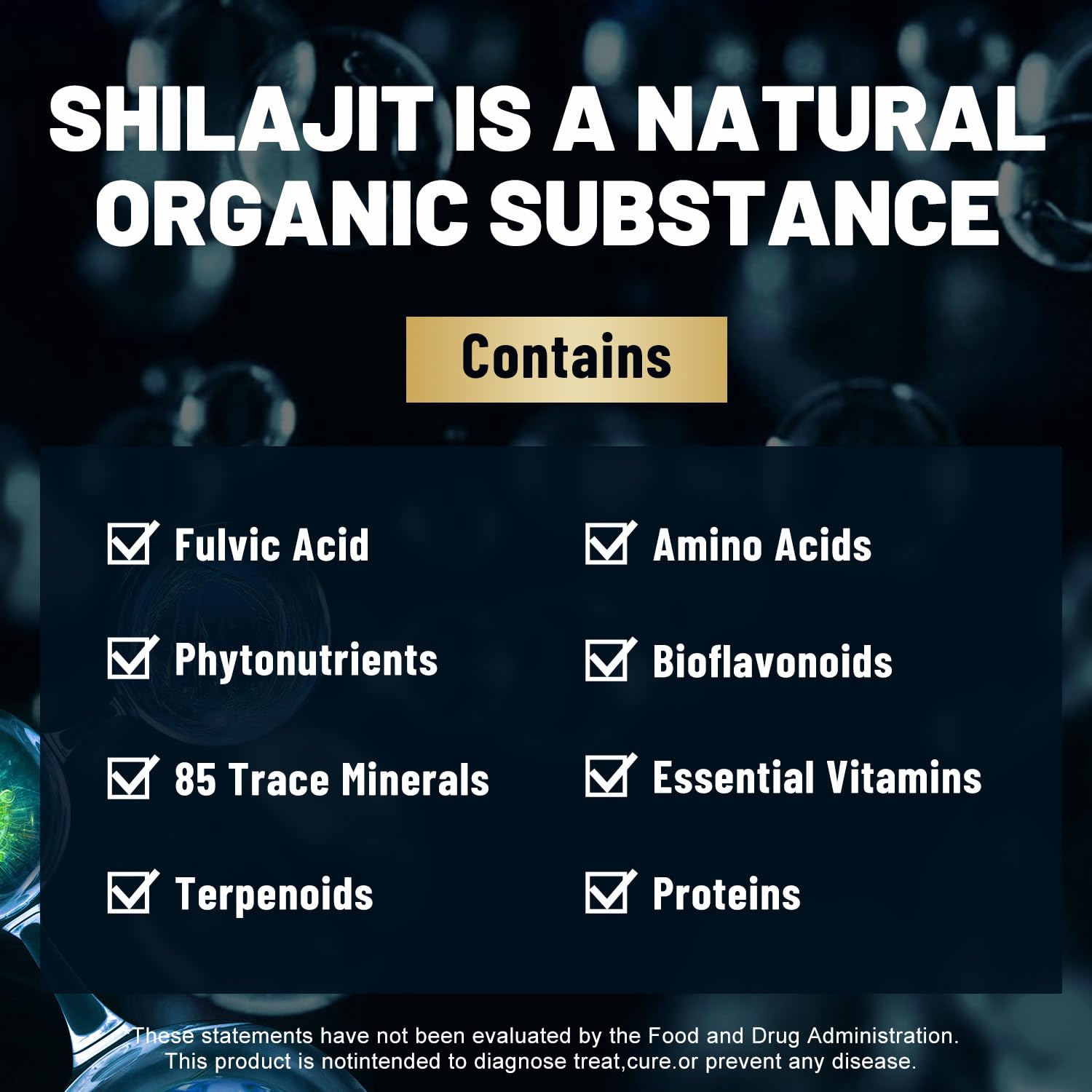 Fubienfit Shilajit Capsulas: absorción mejorada con ácido fúlvico.