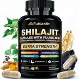 Cápsulas Fubienfit Shilajit en empaque práctico para organización diaria.