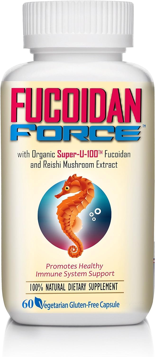 Fucoidan Force: bote visible para control de dosis diario con alto contenido de fucoidan