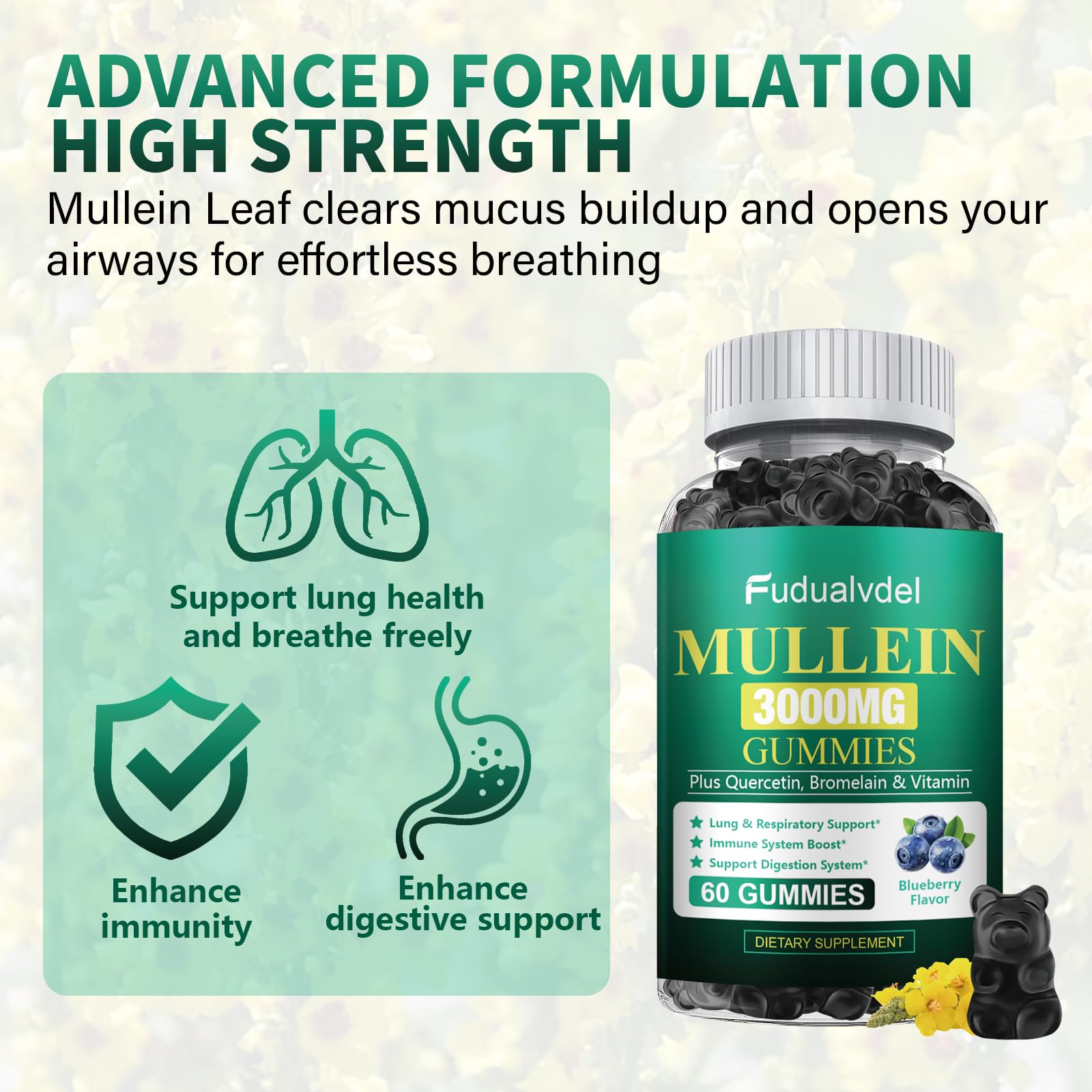 Gominolas Fudualvdel Verbascum con antioxidantes para la salud.