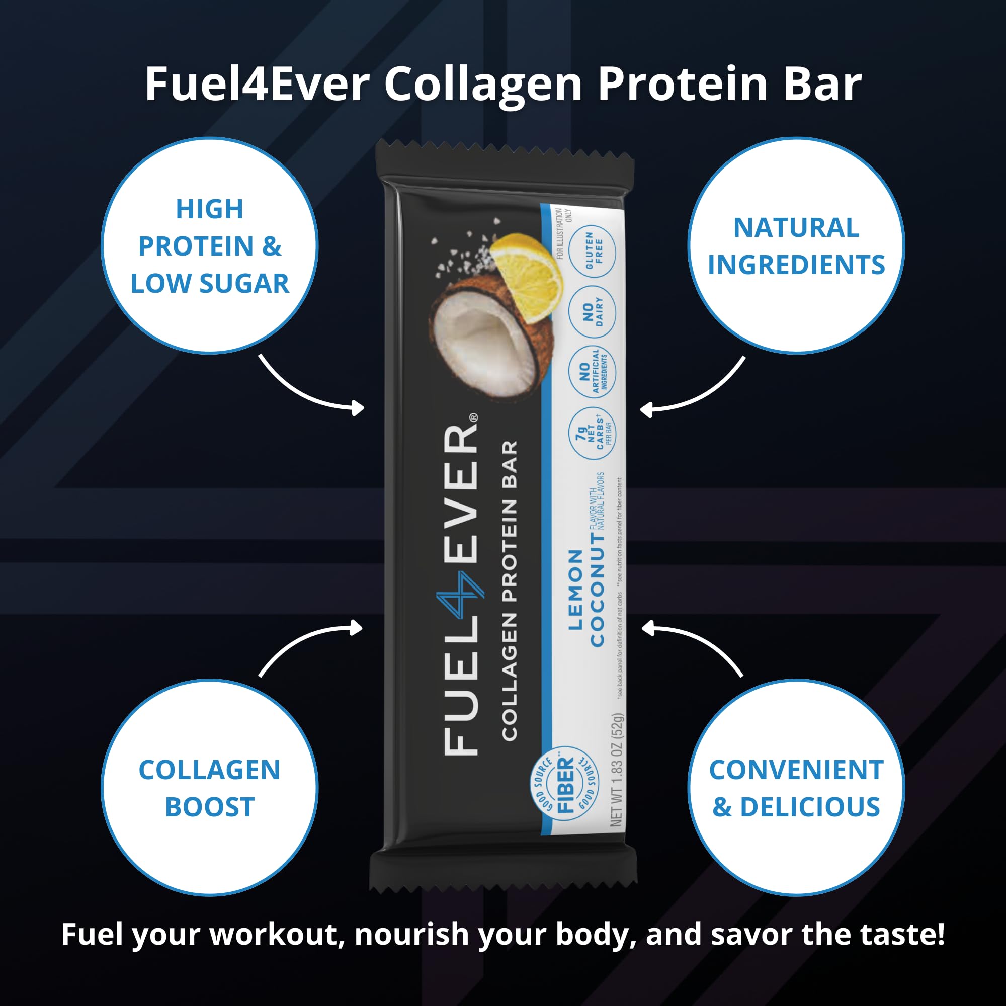Fuel 4 Ever barra limon-coco, corte transversal mostrando relleno cremoso