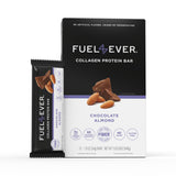 Fuel 4 Ever barra proteina colageno chocolate almendra, snack cremoso para energía.