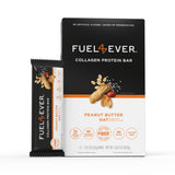 Barras Fuel 4 Ever en empaque frontal, snack de energía sostenida.