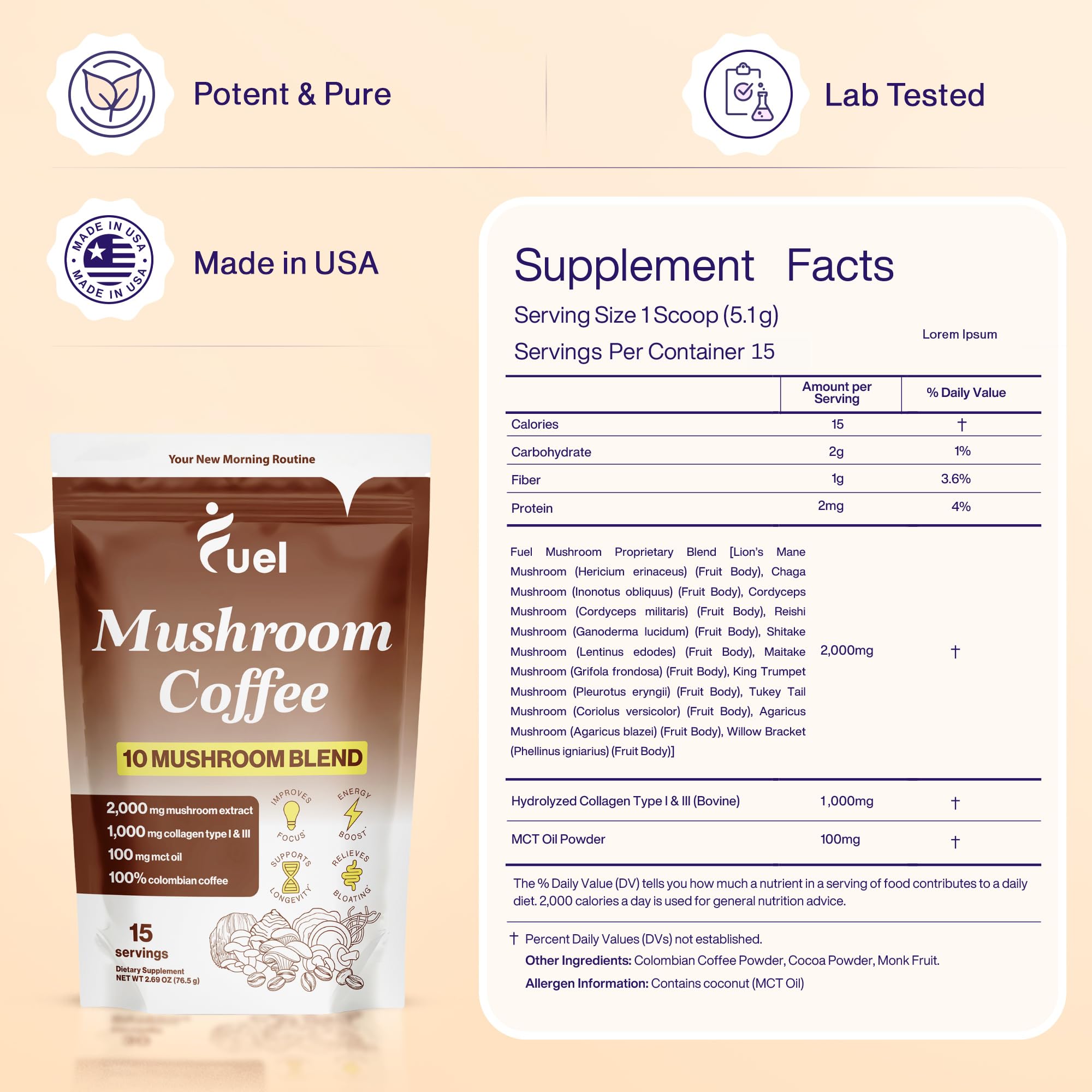 Cuchara medidora de Fuel Nutrition Pro facilita la dosis diaria con precisión.
