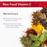 Fuerza del Médico Power-C mezclado con jugo para una vitamina C vegetal.