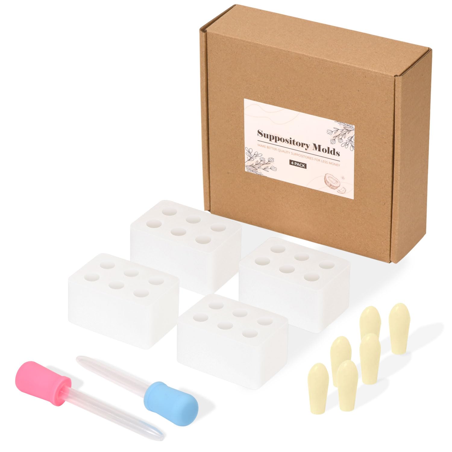 Fukumi moldes para supositorios 2 ml en bandejas, comodidad al preparar