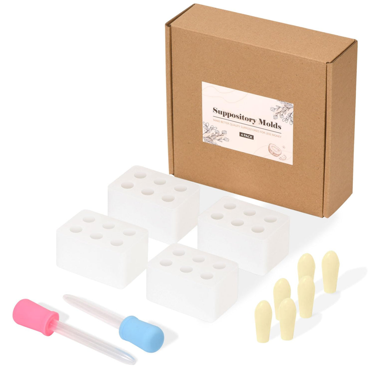 Fukumi moldes para supositorios 2 ml en bandejas, comodidad al preparar