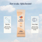 FullWell Alpha Inositol+ Stick Orange Cream, etiqueta clara con dosis recomendada.