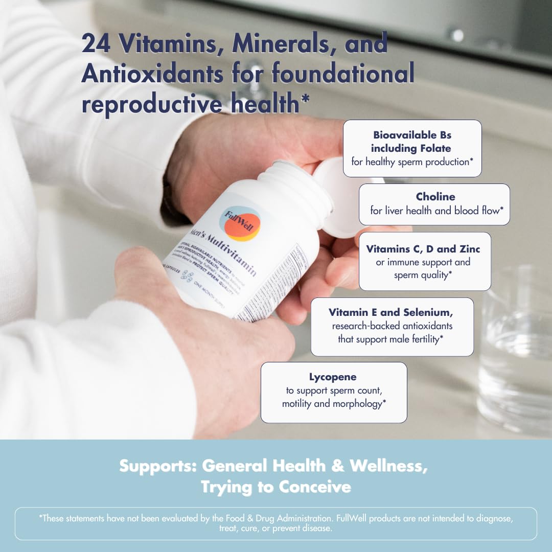 FullWell Múltivitamínico para hombres: pruebas de calidad y pureza en cada lote.
