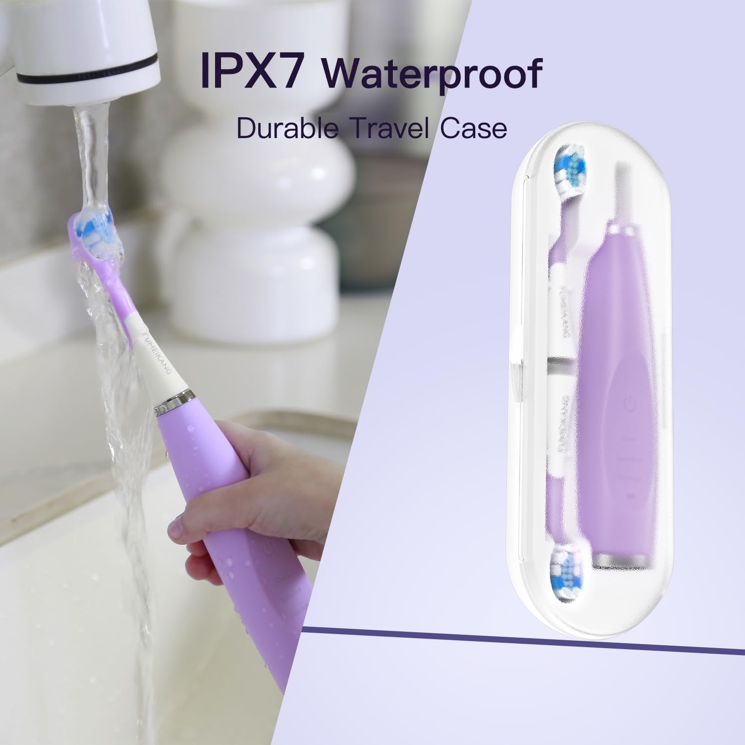 Estuche de viaje IPX7 para cepillo FUMEIKANG, ideal para viajes.