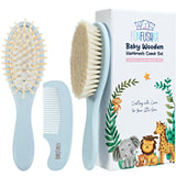 FUNFUSHKA brocha bebe con cerdas suaves cuida el cuero cabelludo sensible.