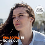 Funsound puntas espuma talla S/M/L, confort y respuesta suave.