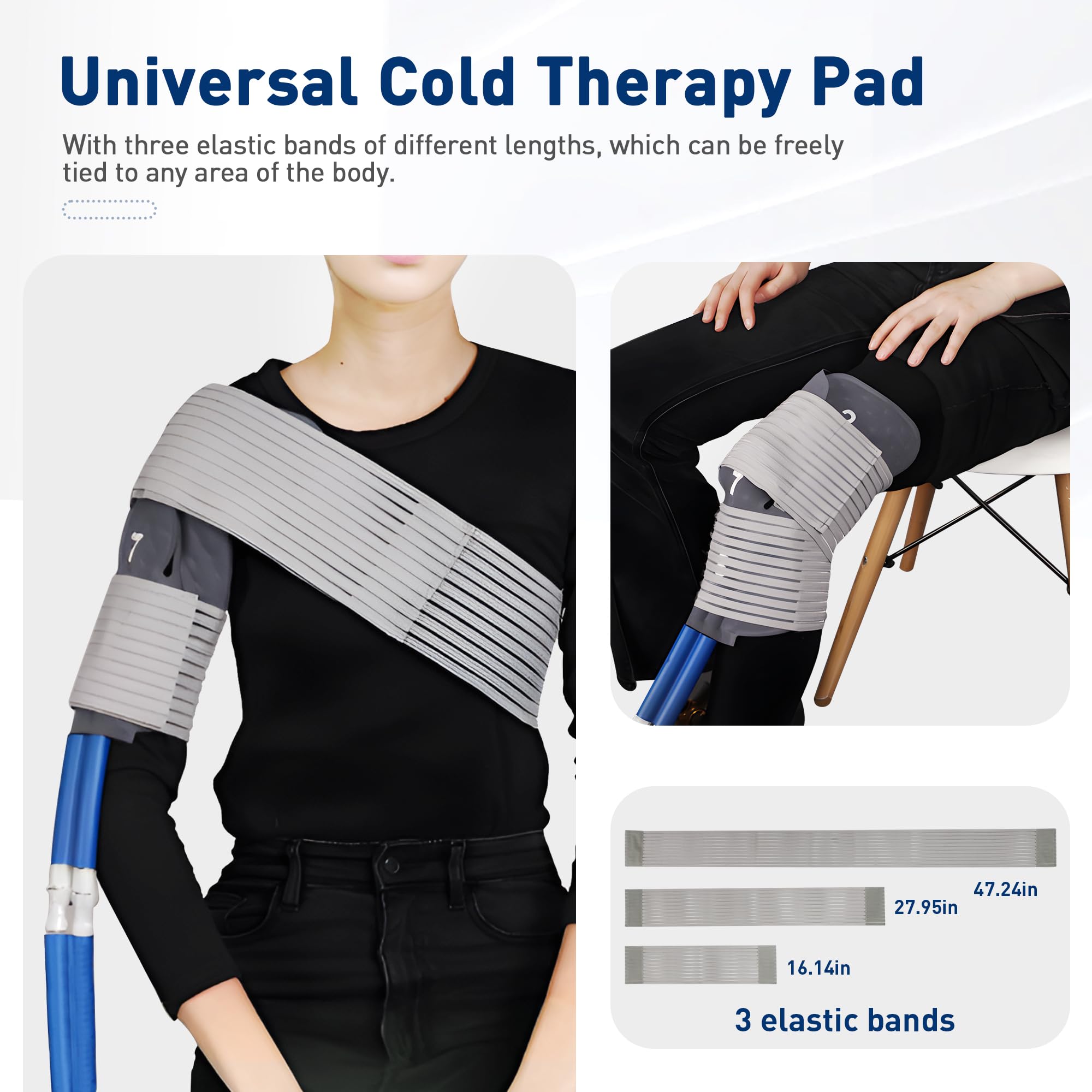 Fuptos: uso práctico en rodilla y hombro con almohadilla universal.