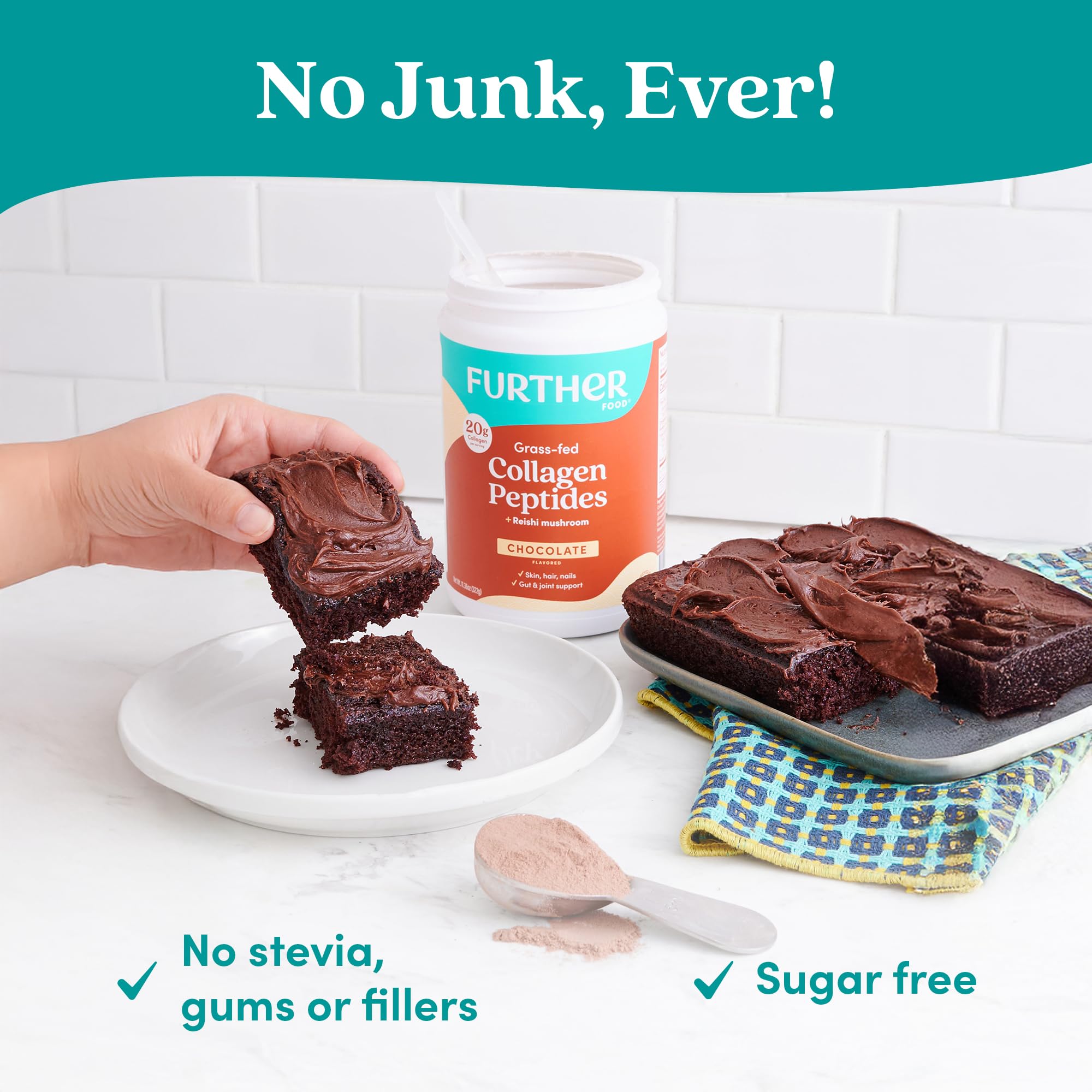 Further Food chocolate collagen para batidos proteínicos cremosos.