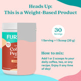 Further Food chocolate collagen en polvo: disuelve fácilmente en bebidas.