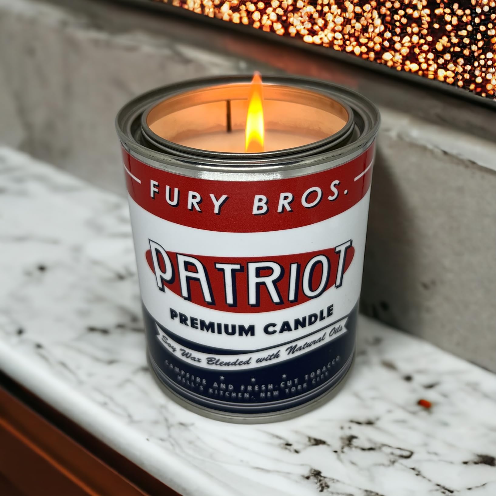 Vela Patriot Fury Bros mejora el ambiente de la oficina o sala
