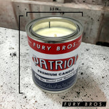 Vela Patriot Fury Bros cera de soja natural para aroma sostenible