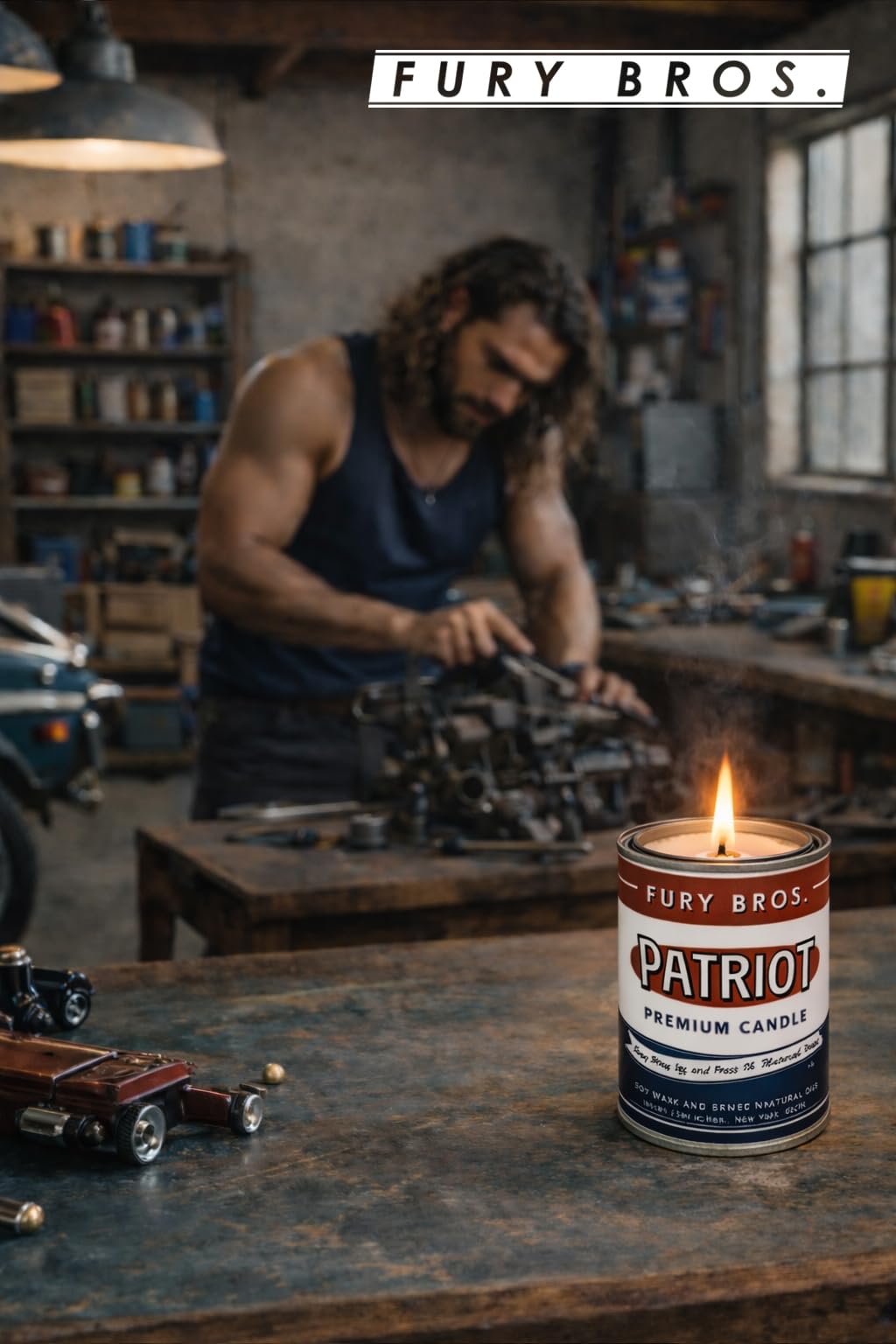 Vela Patriot Fury Bros duración larga de 70-80 horas
