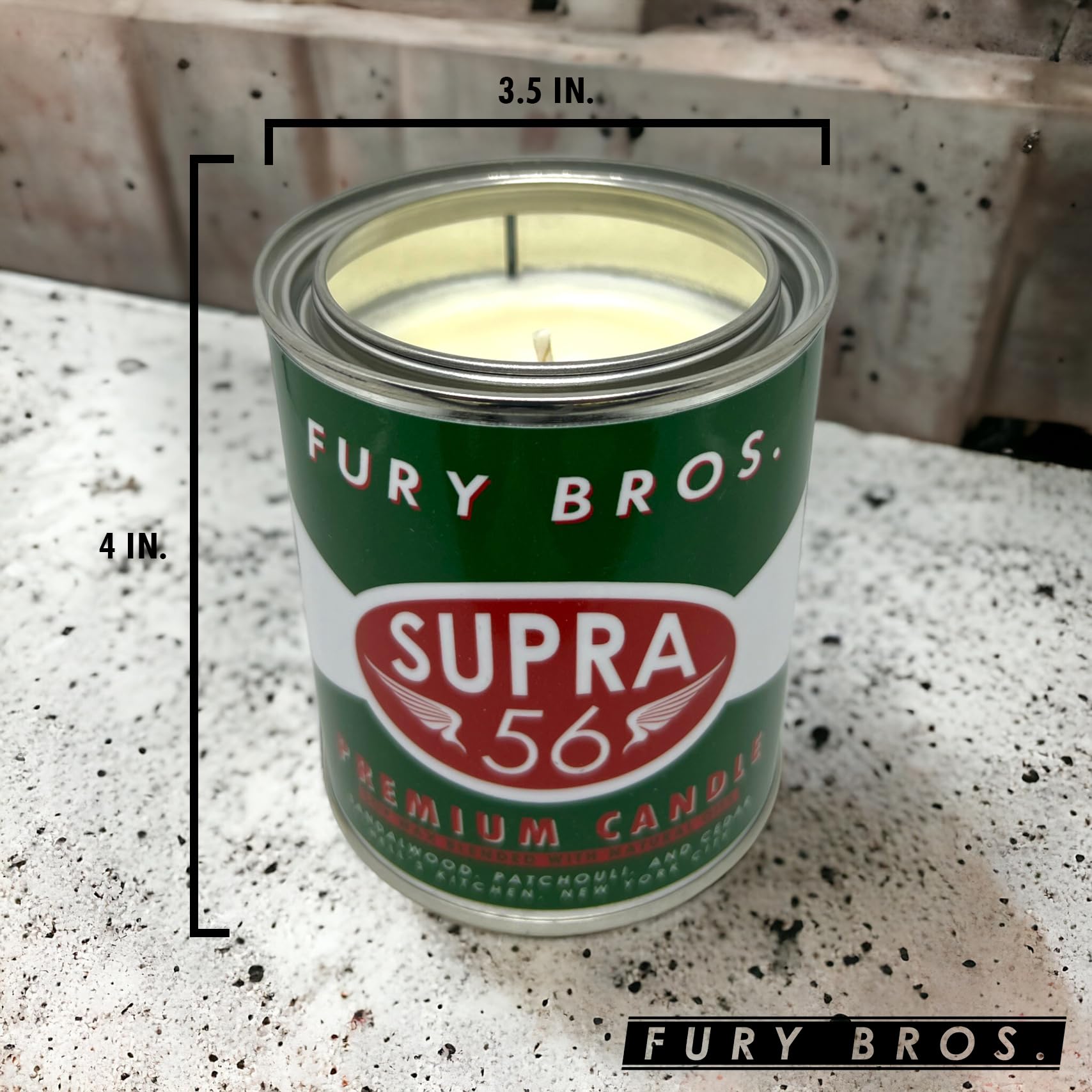 Embalaje Fury BROS Supra56 hecho en EE. UU. con cuidado.