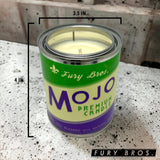 Vela Fury Bros con cera de soja natural, aroma limpio y sostenible.