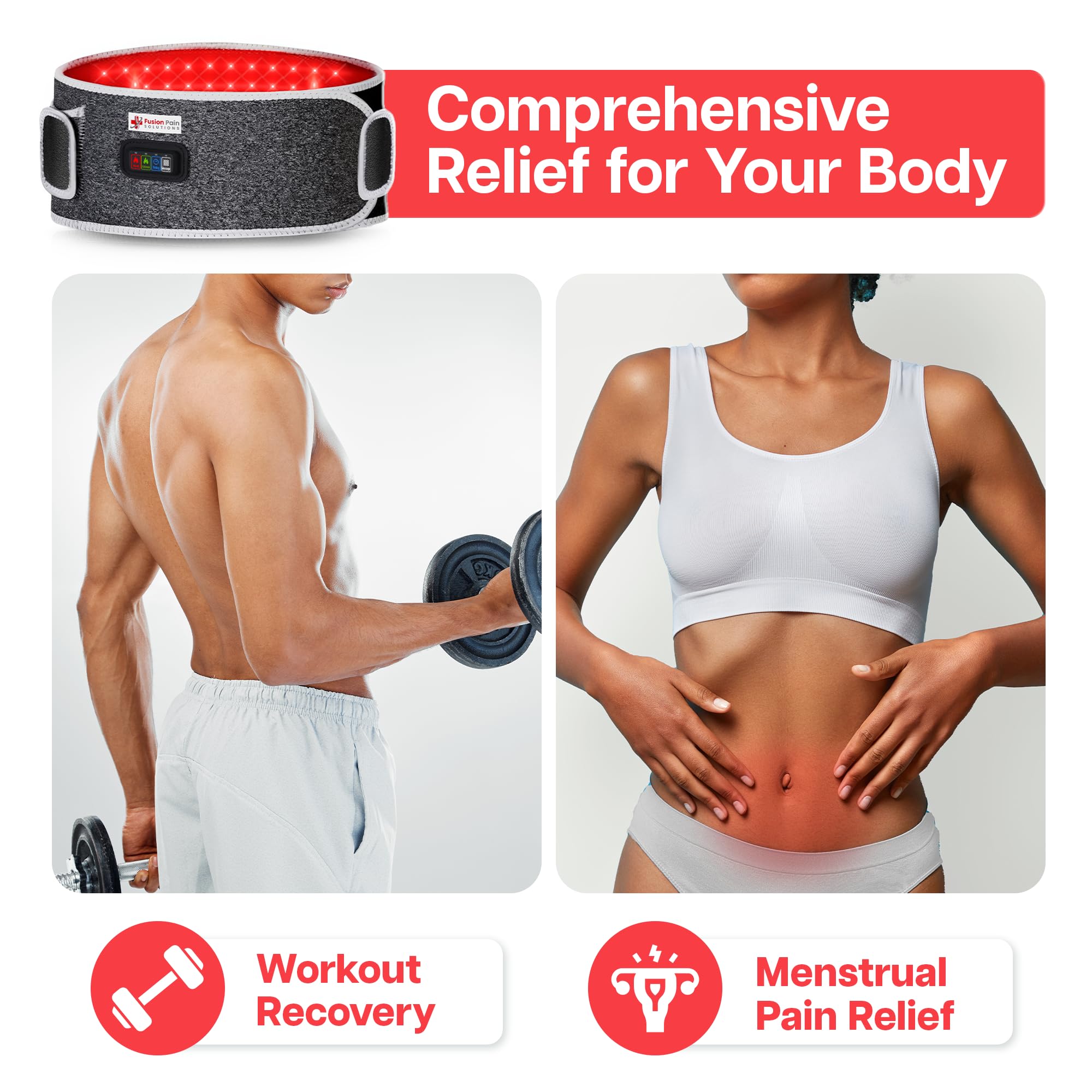 Fusion Pain Solutions control de temperatura con 3 ajustes para confort personalizado