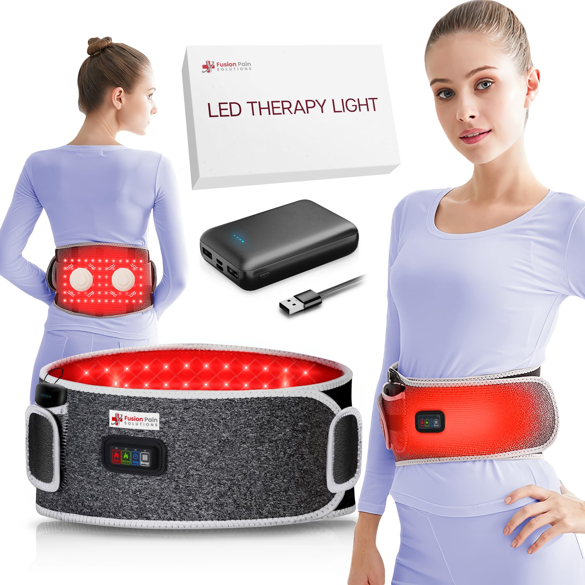 Fusion Pain Solutions masaje espalda inalámbrico para alivio puntual y cómodo