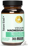 Future Kind glicinato de magnesio 200 mg, cápsula visible para apoyo muscular y nervioso.