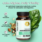 Cápsulas magnesio glicinato veganas de Future Kind para uso diario.