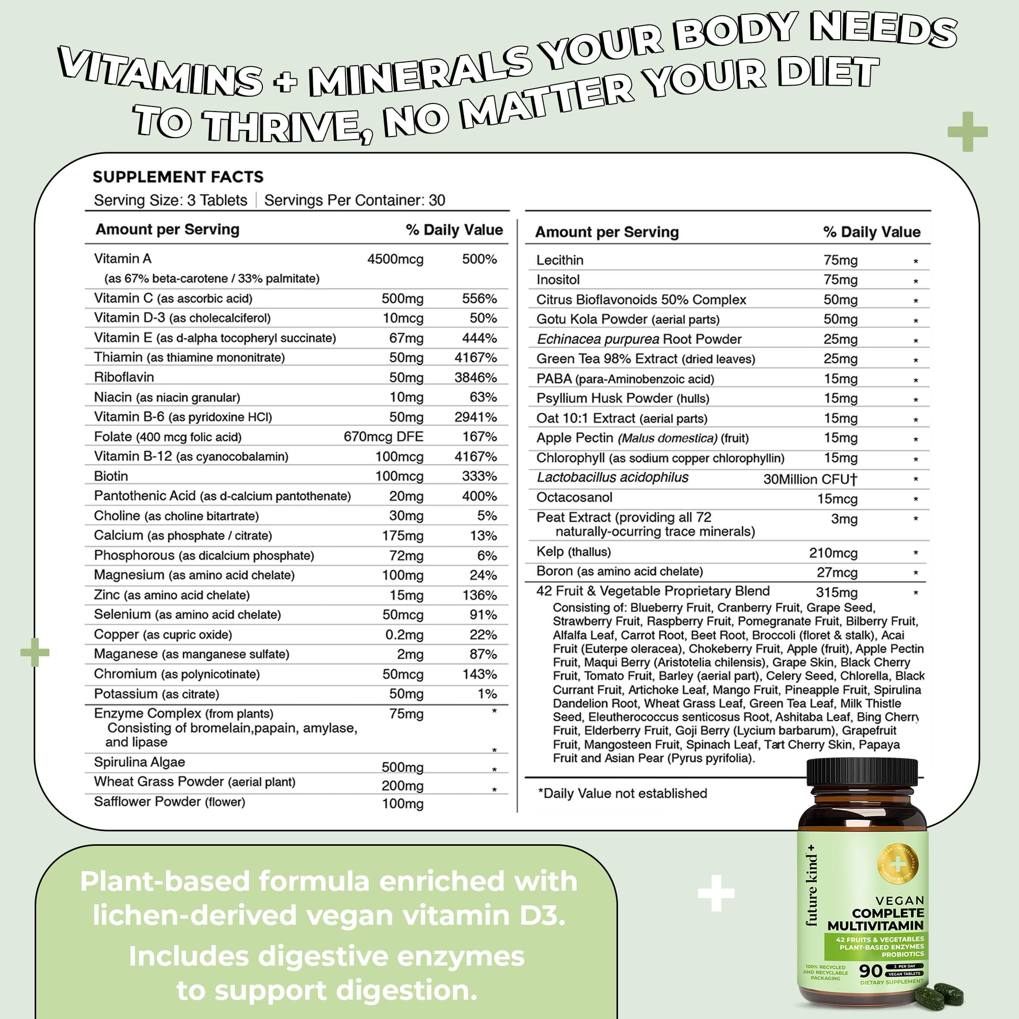 Vitamina D3 y C en Future Kind para apoyo inmunitario