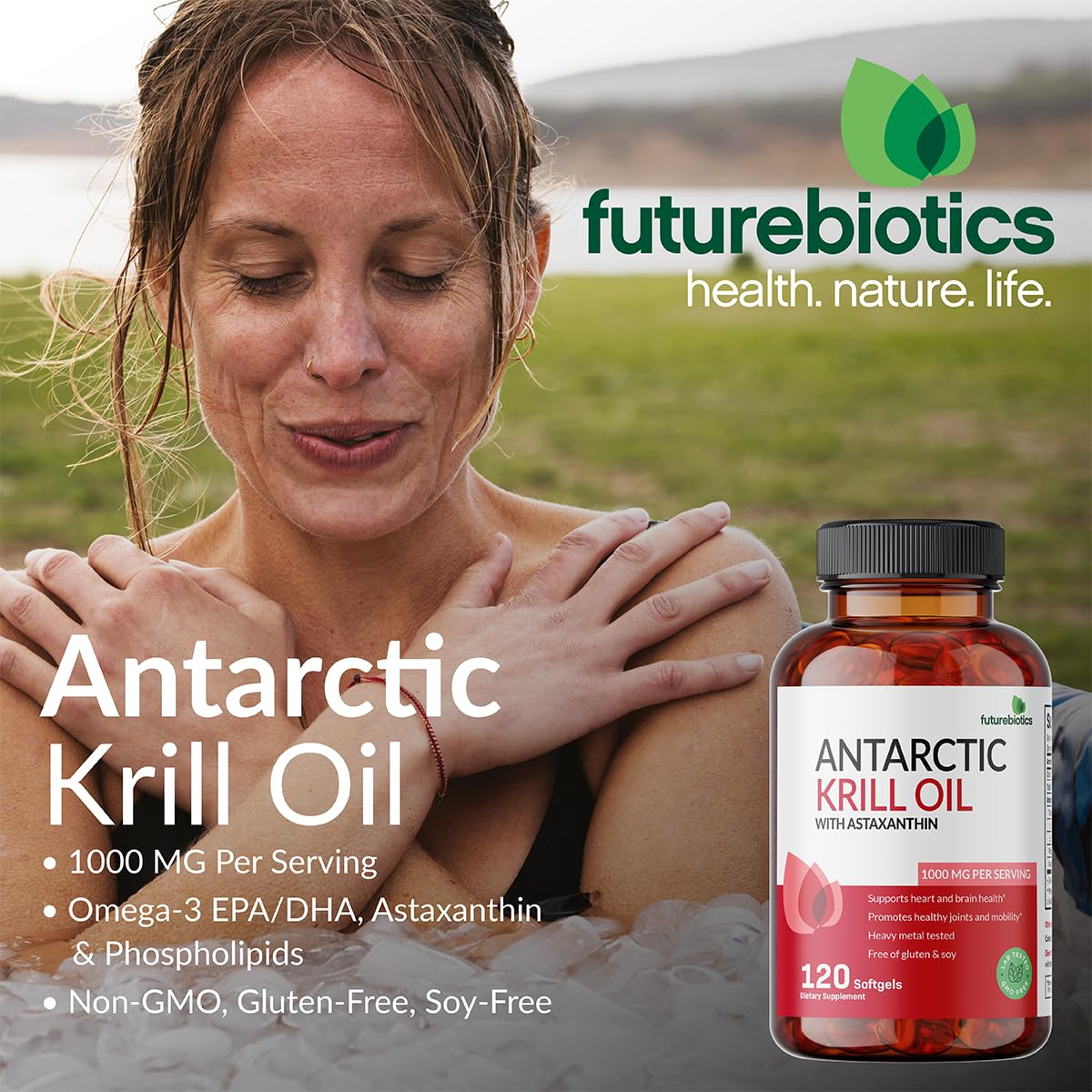 Astaxantina del krill en cápsulas, antioxidantes naturales para uso cotidiano.