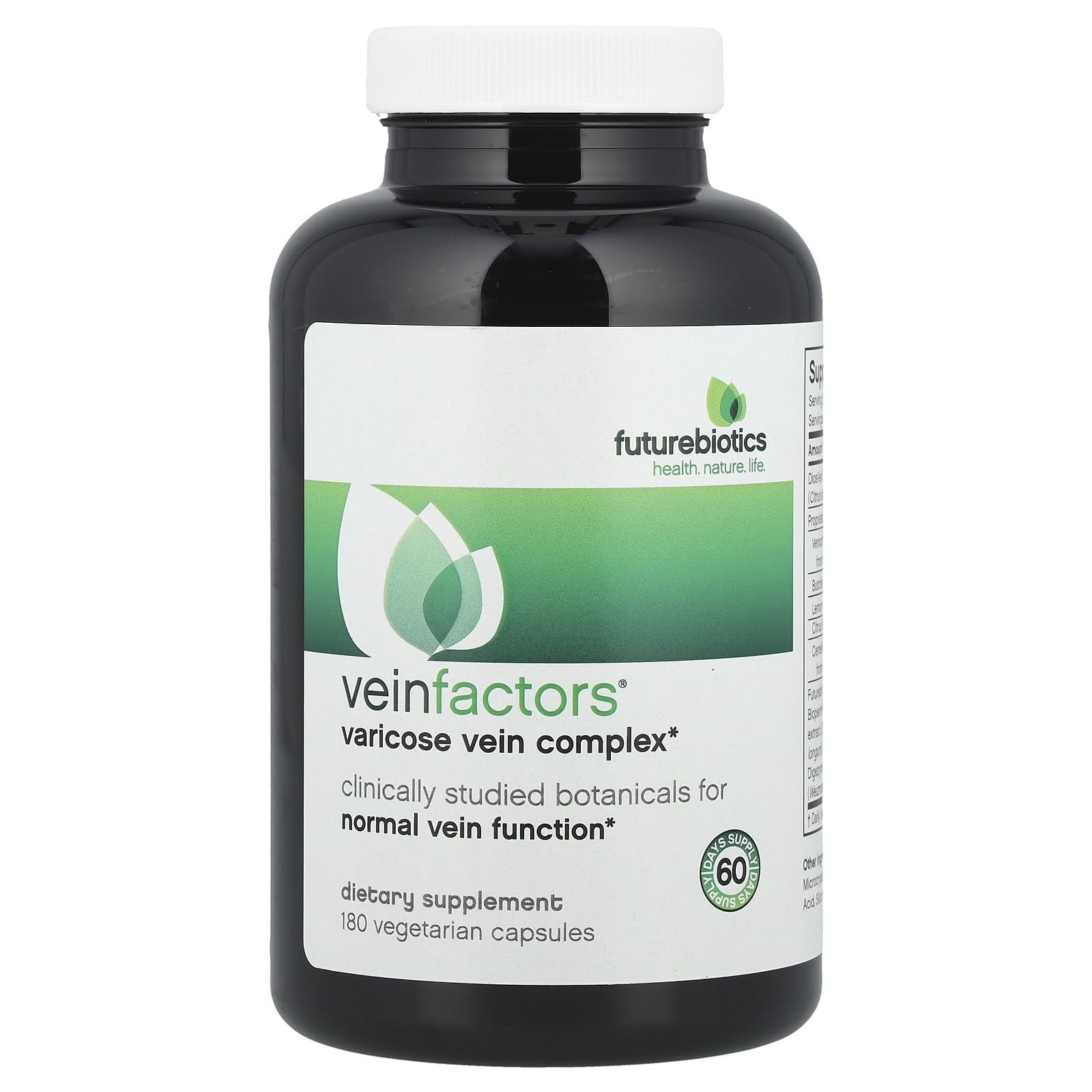 Futurebiotics VeinFactors: botella de cápsulas vegetarianas para apoyar la absorción de nutrientes