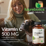 Futurebiotics Vitamina C, envase con etiqueta, claridad de información para elegir calidad.