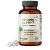 Futurebiotics Vitamina K2 MK-7 100 mcg en frasco de cápsulas vegetarianas para uso diario
