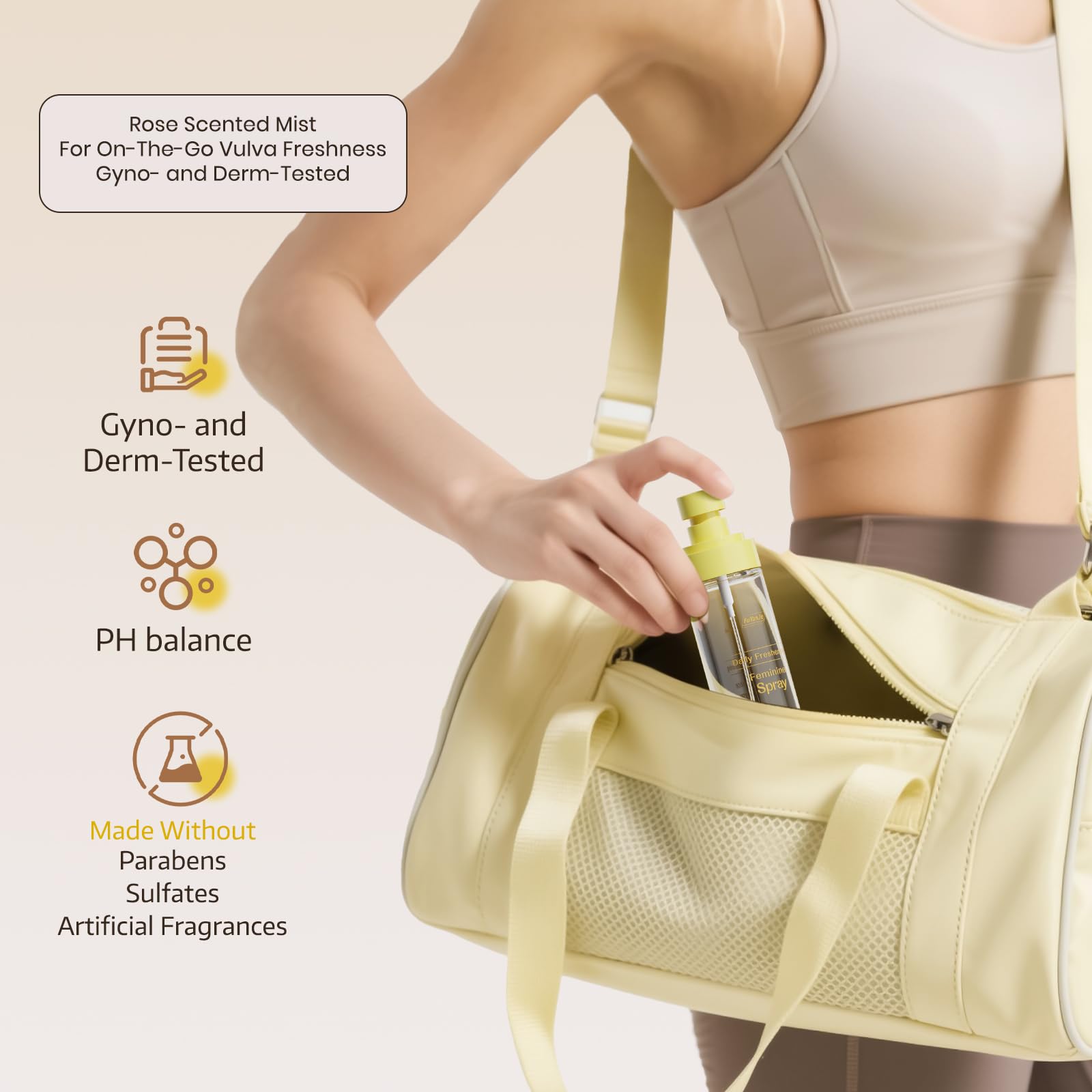 FuYanJie aerosol femenino aplicado externamente para uso sin agua