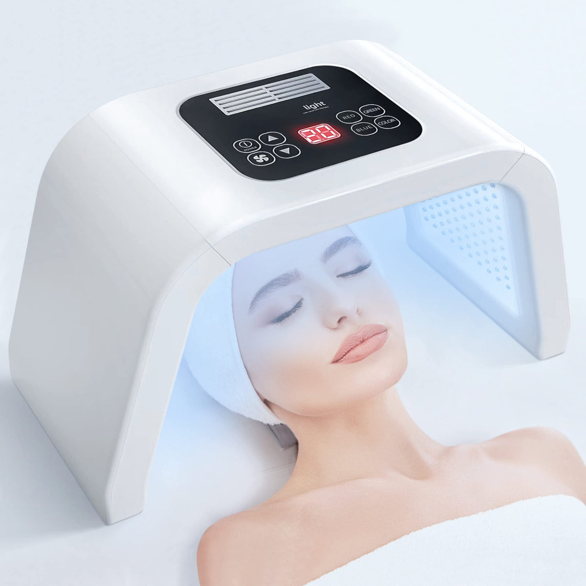 FXXXCUWUU Led Terapia rostro con luz roja para cuidado profesional en casa