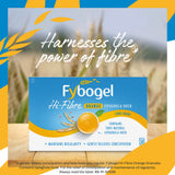 Fybogel disolución en agua de fibra naranja para una digestión suave.
