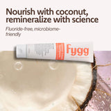 Fygg fórmula suave remineralizante con nano-HAp para fortalecimiento dental diario.