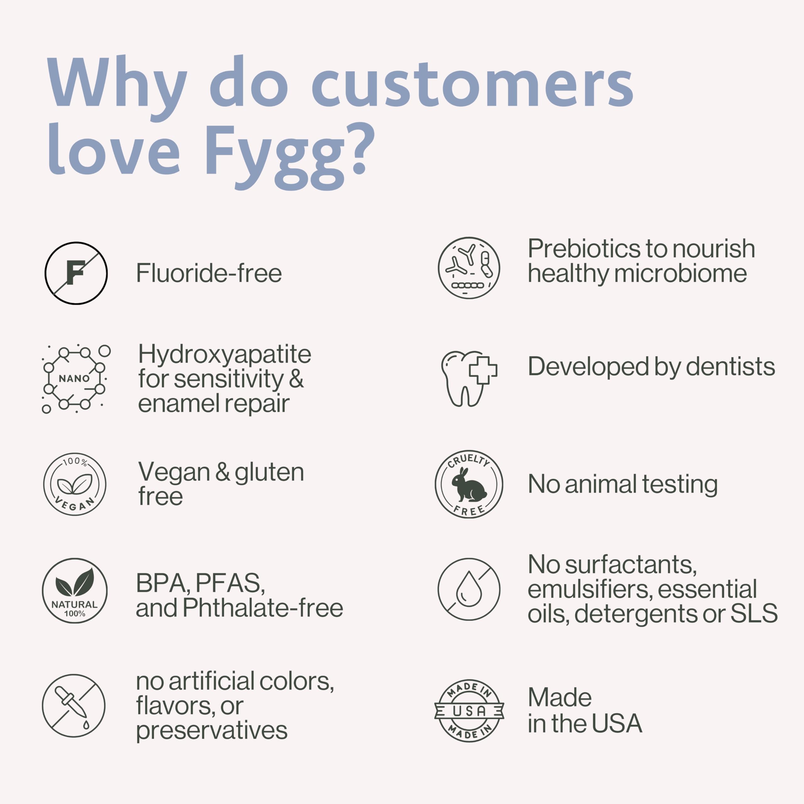 Fygg sabor coco crema para una experiencia de cepillado agradable.