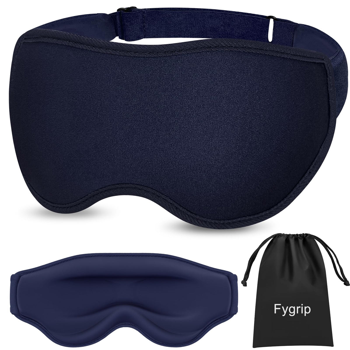 Fygrip antifaz 3D para dormir azul con espacios para los ojos, comodidad sin presión