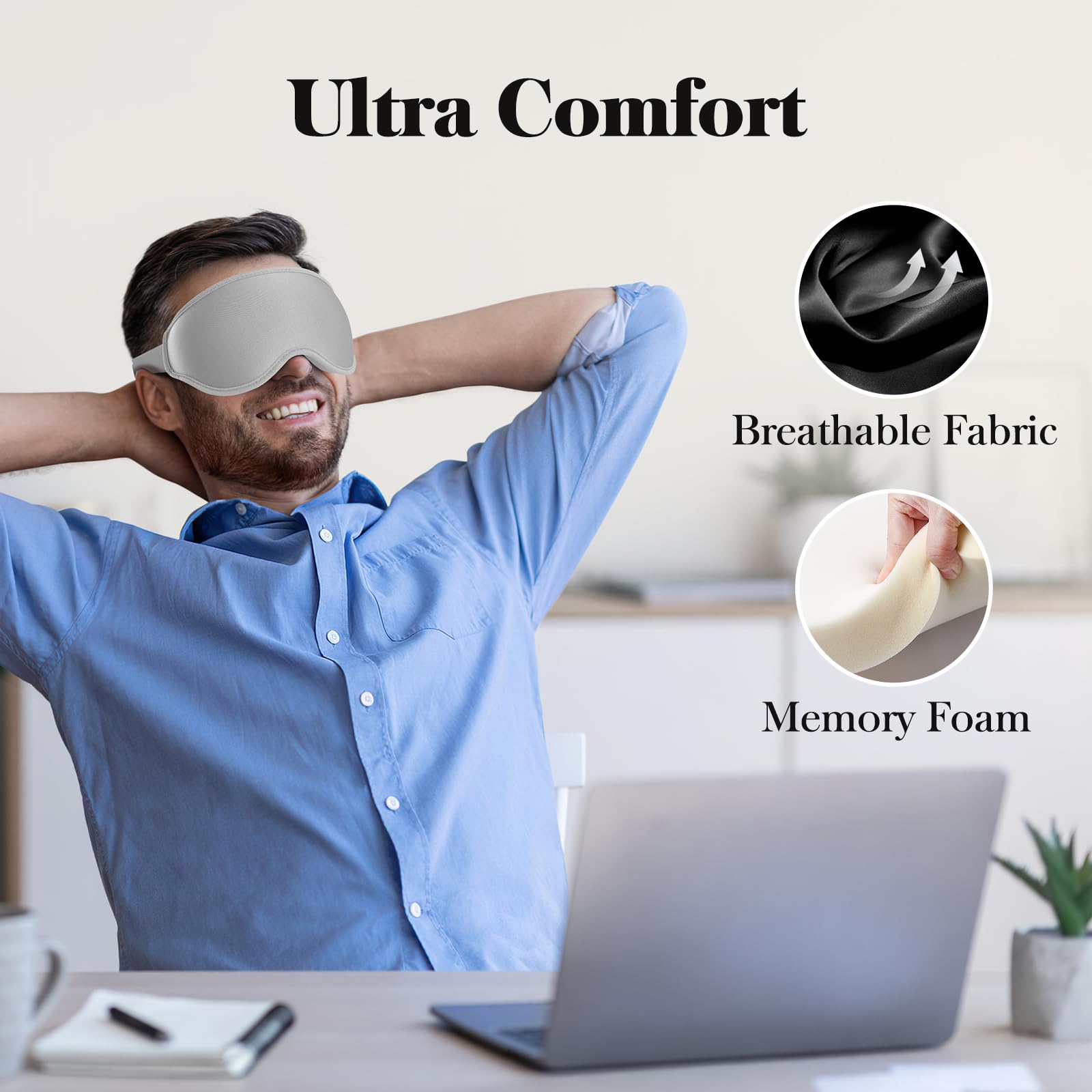 Fygrip confort espuma de memoria sensación suave en ojos
